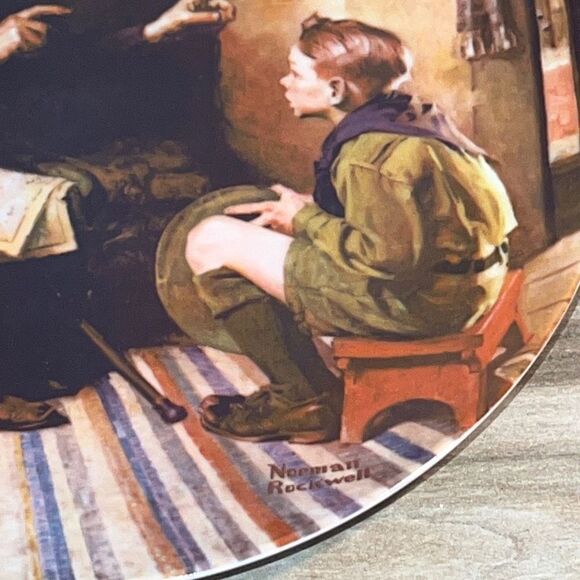 Norman Rockwell "The Veteran" Plate, Bradford Exchange - Picture 4 of 8